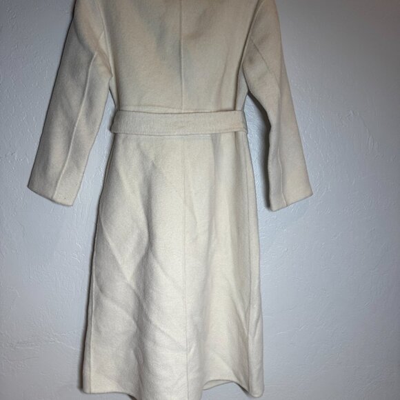 MAJE Genesis Belted Ivory Wool-Blend Coat Size 34 NWOT - Picture 8 of 12